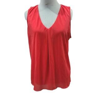 Liz Claiborne Orange Tank Top v neck line